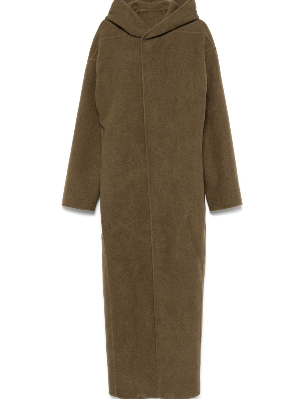 Cappotto con cappuccio in verde Rick owens - donna 