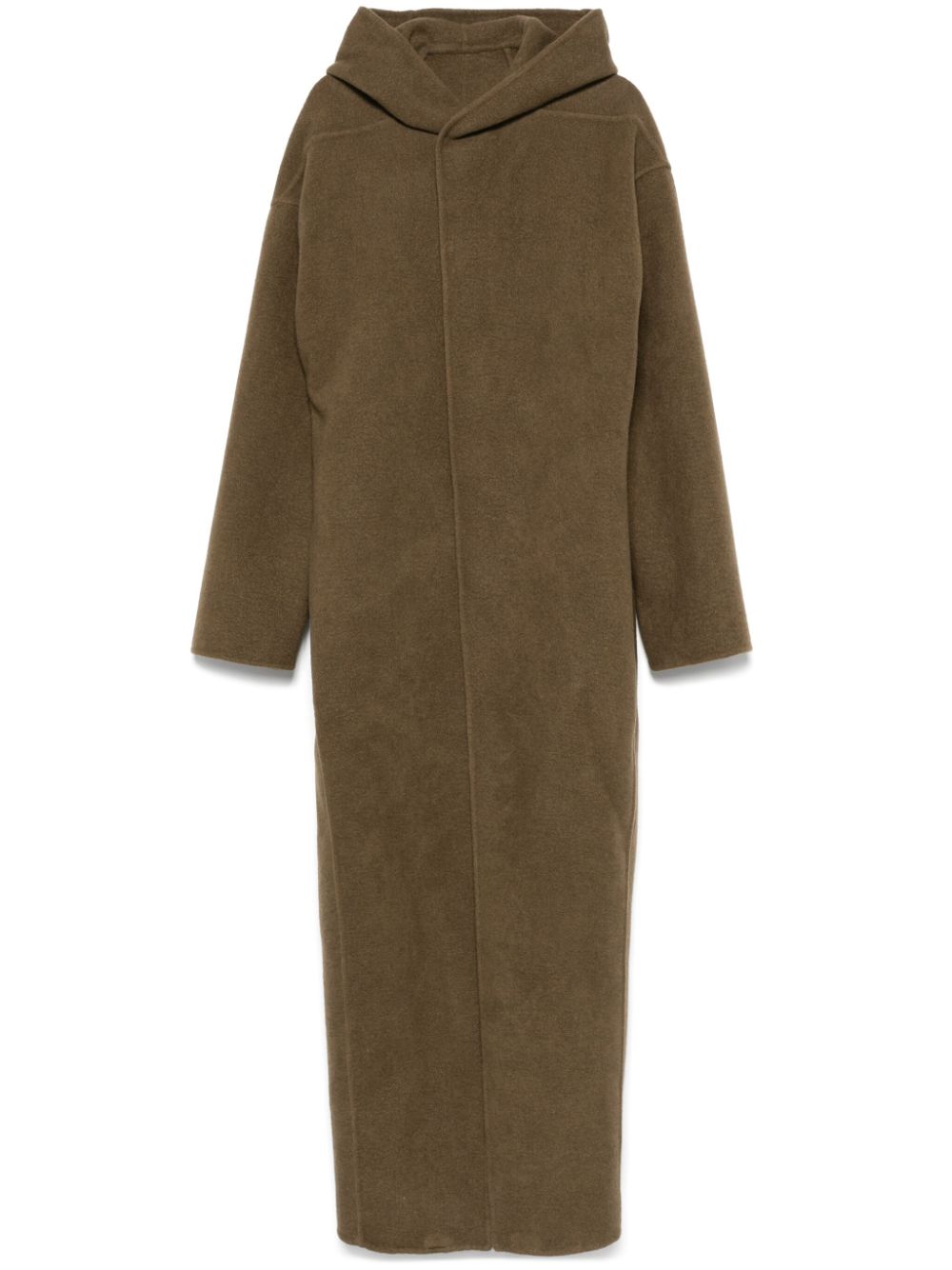 Cappotto con cappuccio in verde Rick owens - donna 