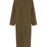 Cappotto con cappuccio in verde Rick owens - donna 