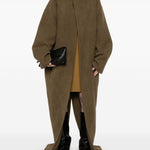 Cappotto con cappuccio in verde Rick owens - donna 