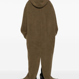 Cappotto con cappuccio in verde Rick owens - donna 