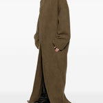 Cappotto con cappuccio in verde Rick owens - donna 