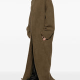 Cappotto con cappuccio in verde Rick owens - donna 