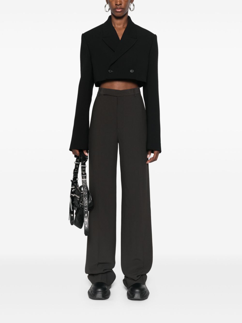 Pantaloni sartoriali a gamba dritta in grigio Rick Owens - donna 
