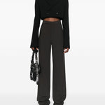 Pantaloni sartoriali a gamba dritta in grigio Rick Owens - donna 