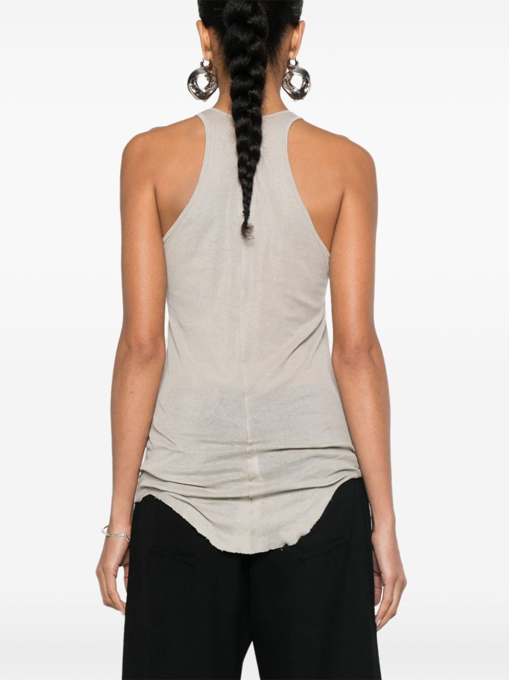 Canotta asimmetrica in grigio Rick Owens - donna 