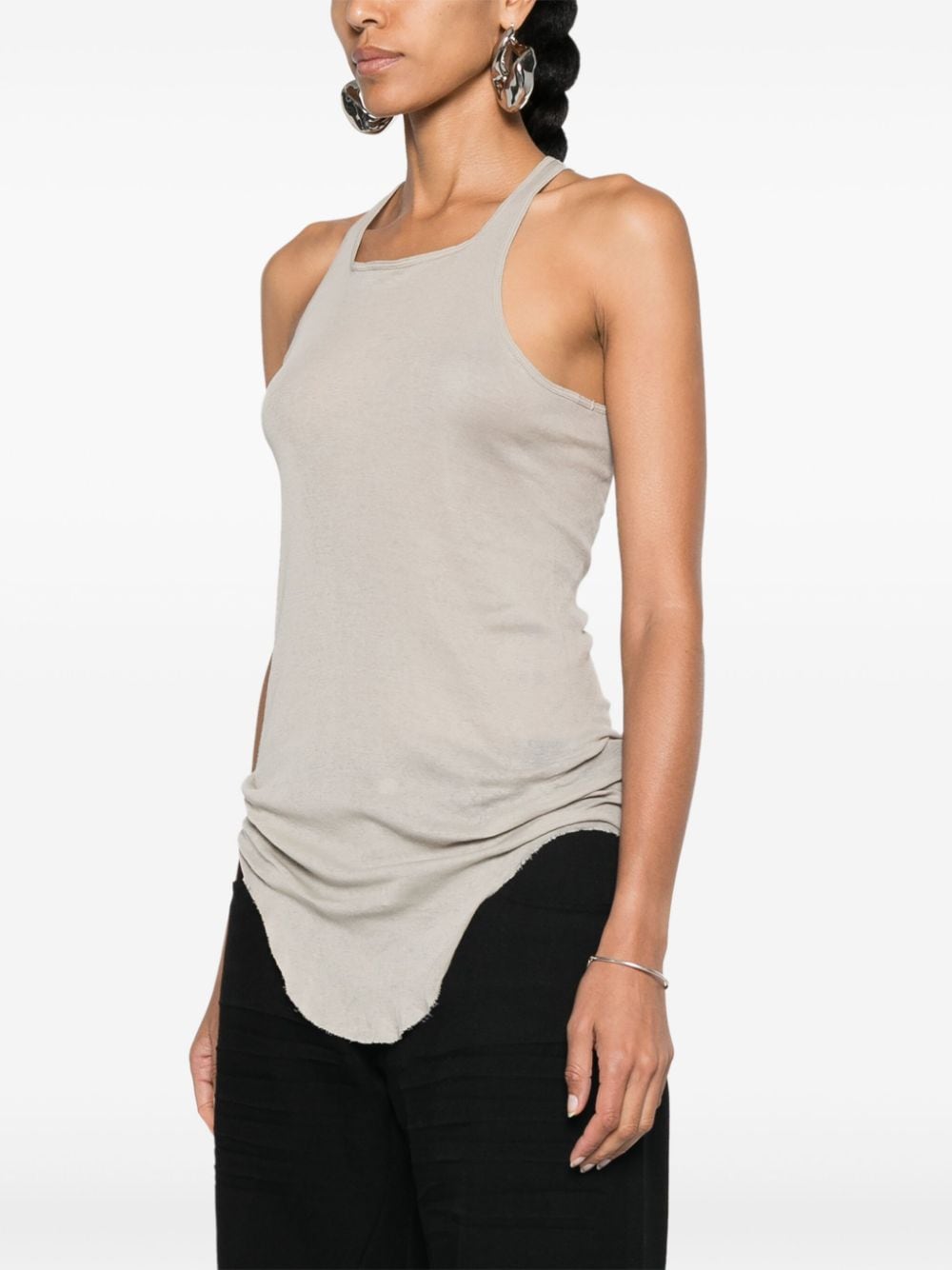Canotta asimmetrica in grigio Rick Owens - donna 