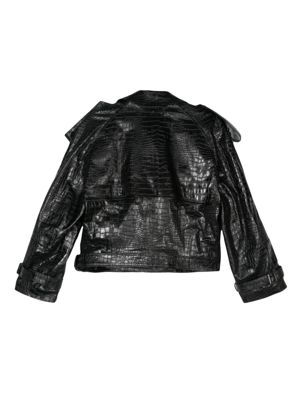 Giacca biker con effetto coccodrillo in nero Salvatore santoro - donna 