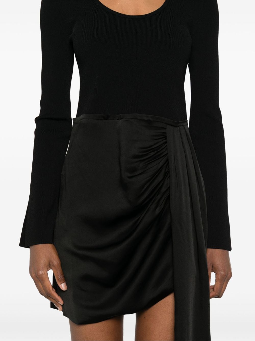 Abito corto drappeggiato in nero Simkhai - donna 