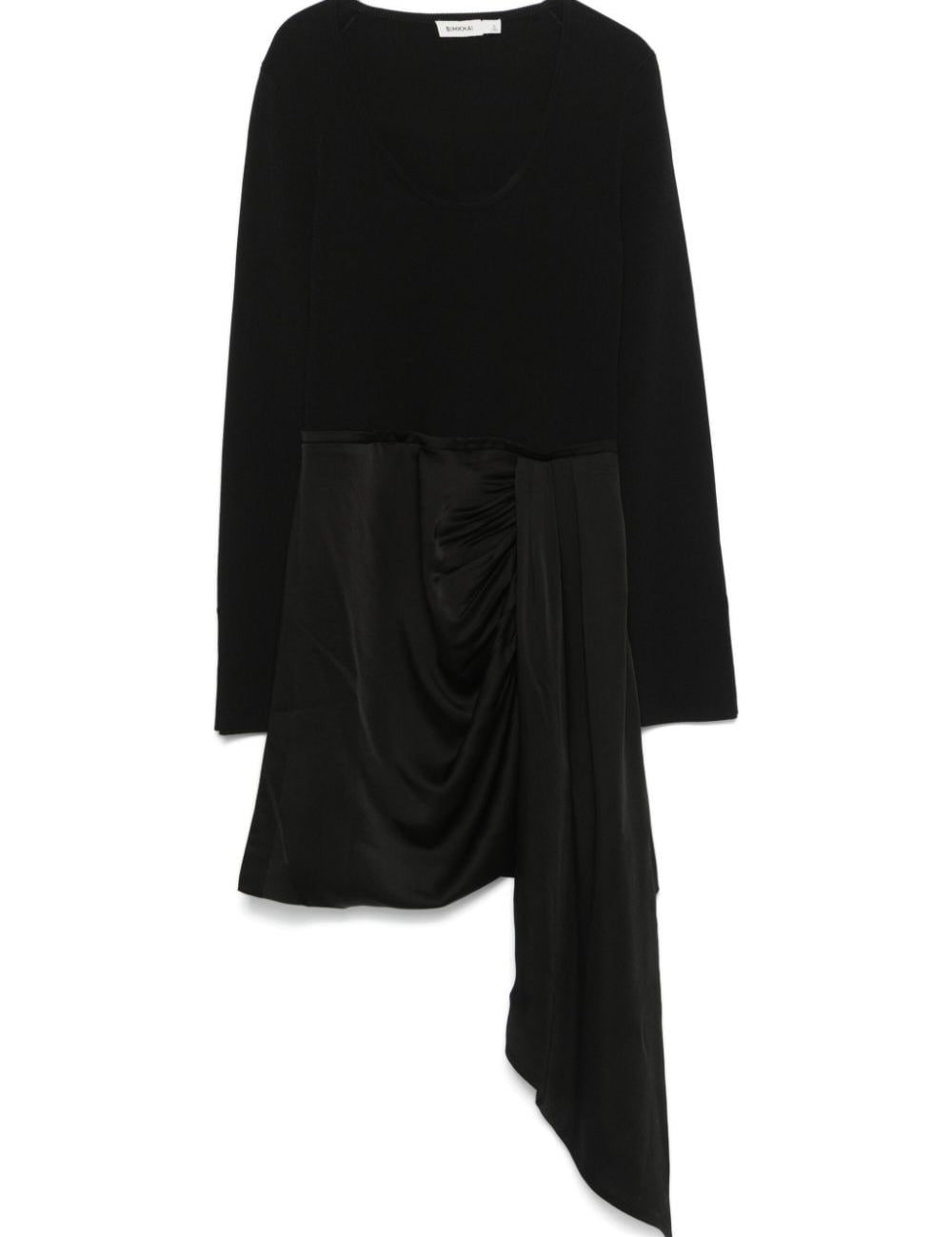 Abito corto drappeggiato in nero Simkhai - donna 