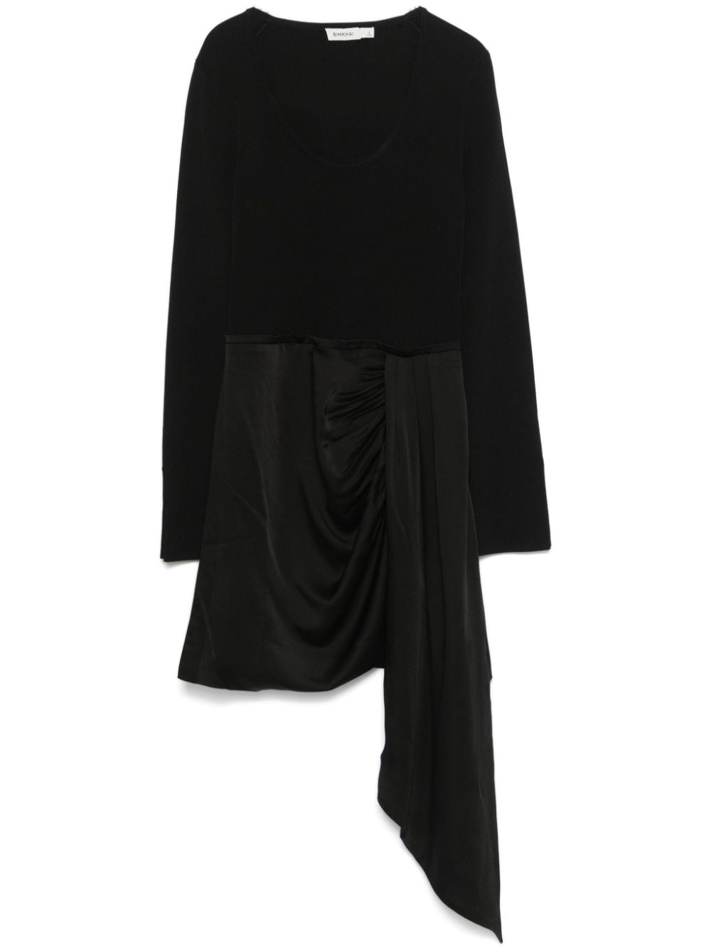 Abito corto drappeggiato in nero Simkhai - donna 
