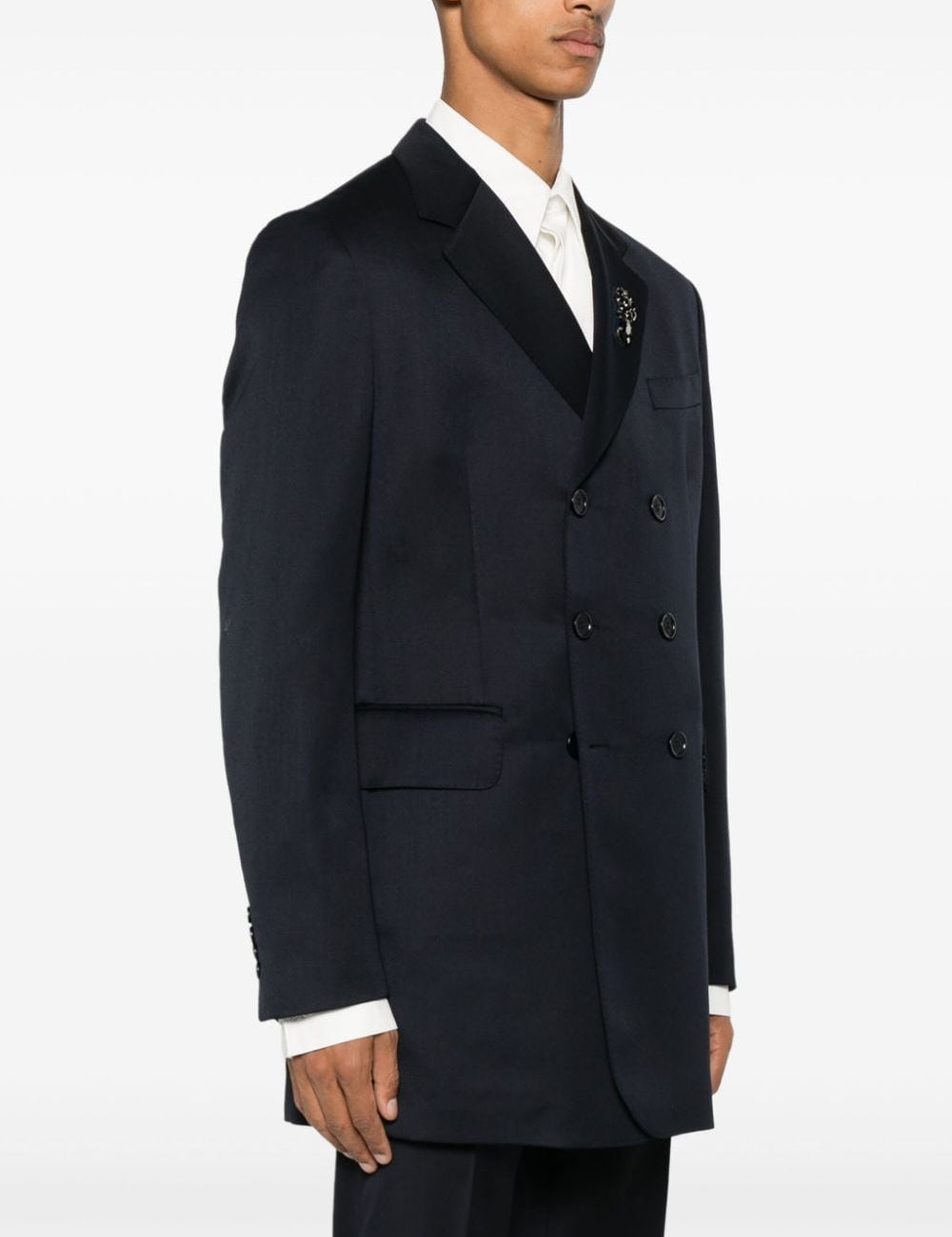 Blazer Venetian doppiopetto in blu Simone Rocha - uomo 