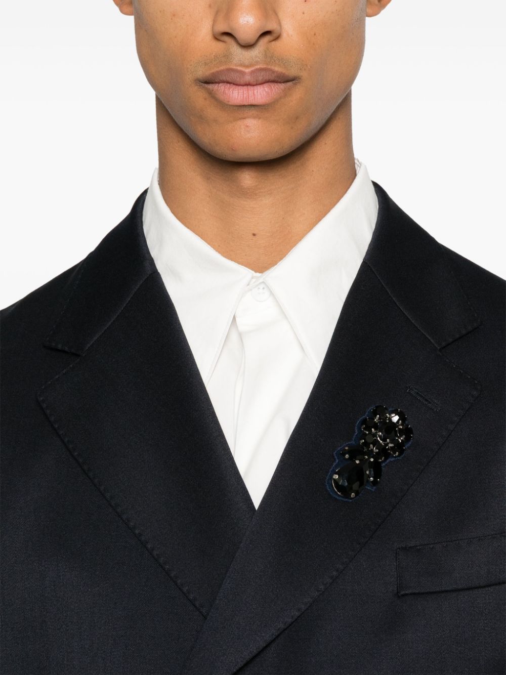 Blazer Venetian doppiopetto in blu Simone Rocha - uomo 