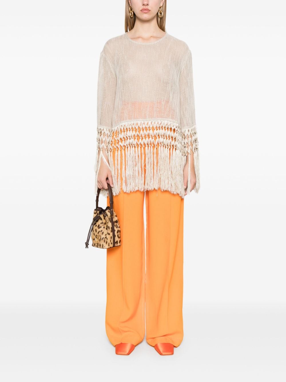 Pantaloni palazzo Marlene in arancio Taller Marmo - donna 