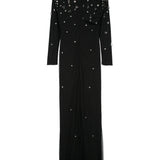 Abito lungo Catroux con cristalli in nero The New Arrivals - donna 