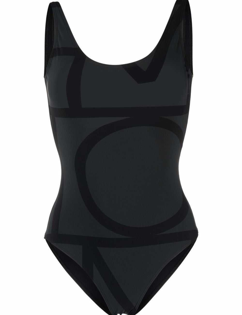 Costume intero con stampa in nero - toteme - donna 