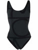 Costume intero con stampa in nero - toteme - donna