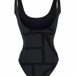 Costume intero con stampa in nero - toteme - donna 