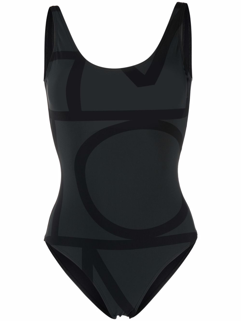 Costume intero con stampa in nero - toteme - donna 