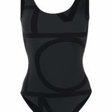 Costume intero con stampa in nero - toteme - donna 