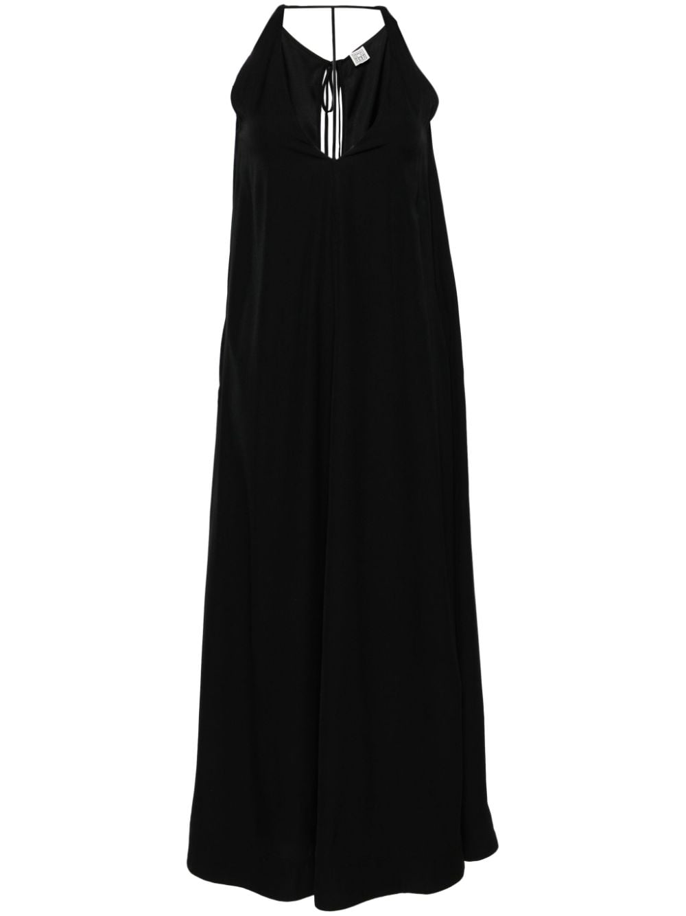 Abito maxi con scollo a V kyro in nero Toteme - donna 