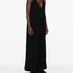 Abito maxi con scollo a V kyro in nero Toteme - donna 