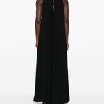 Abito maxi con scollo a V kyro in nero Toteme - donna 