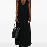 Abito maxi con scollo a V kyro in nero Toteme - donna 
