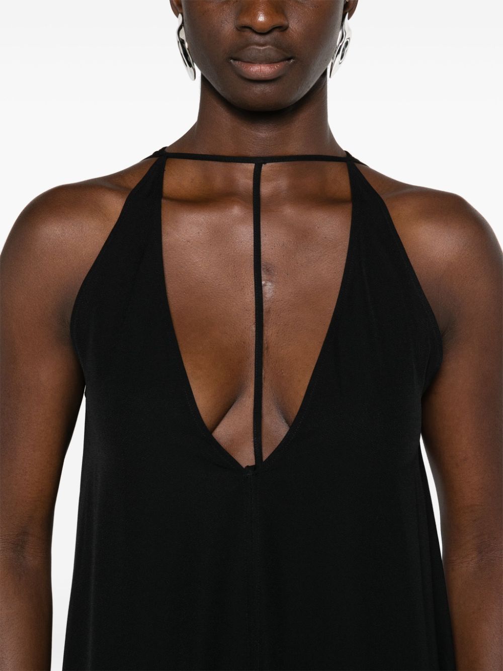 Abito maxi con scollo a V kyro in nero Toteme - donna 