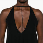 Abito maxi con scollo a V kyro in nero Toteme - donna 