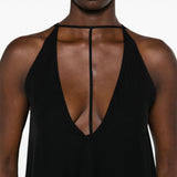 Abito maxi con scollo a V kyro in nero Toteme - donna 