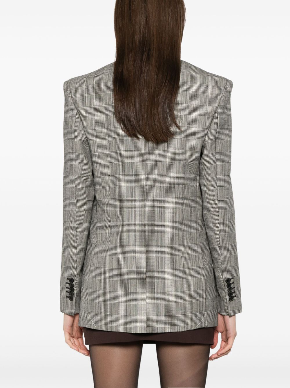 Blazer in pied-de-poule in grigio Wardrobe.Nyc - donna 