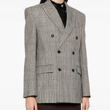 Blazer in pied-de-poule in grigio Wardrobe.Nyc - donna 