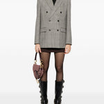 Blazer in pied-de-poule in grigio Wardrobe.Nyc - donna 
