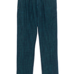 Pantaloni effetto mélange in blu Whitesand - uomo 