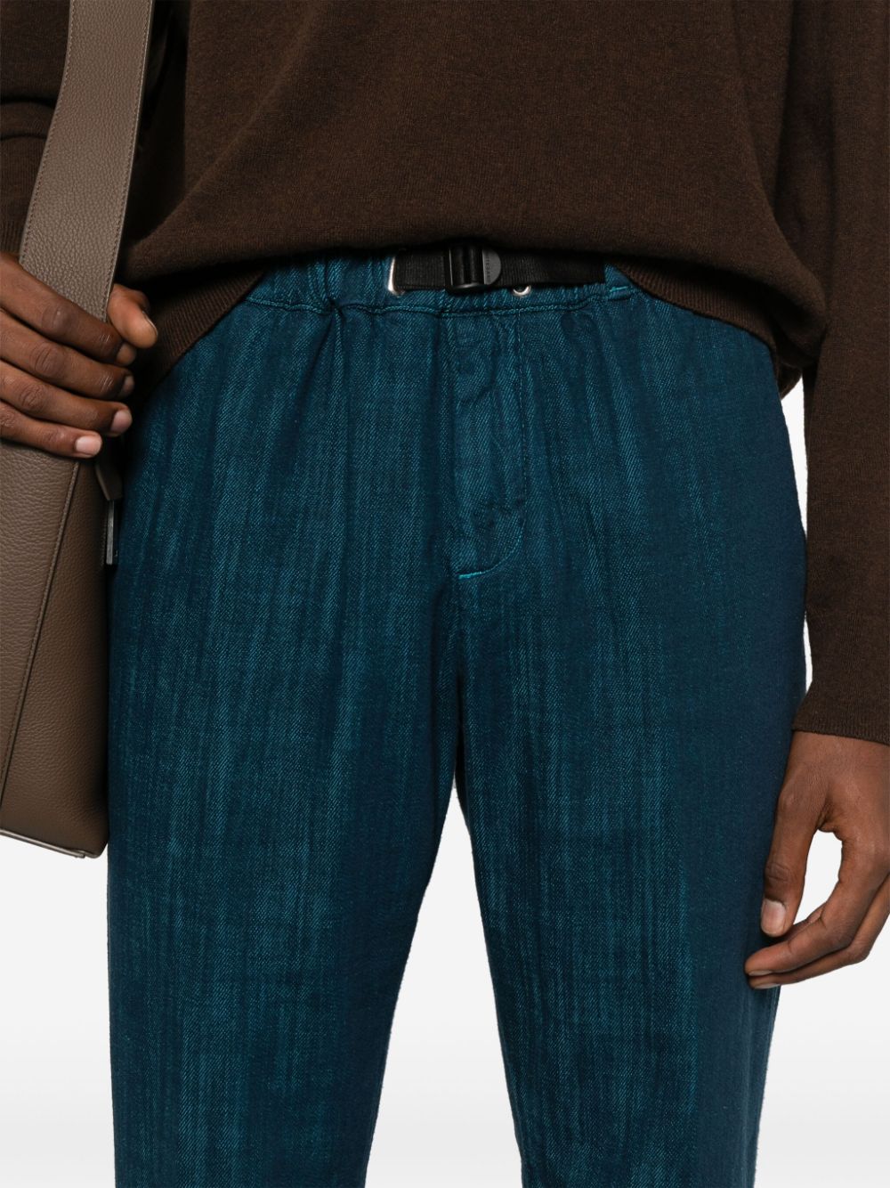 Pantaloni effetto mélange in blu Whitesand - uomo 