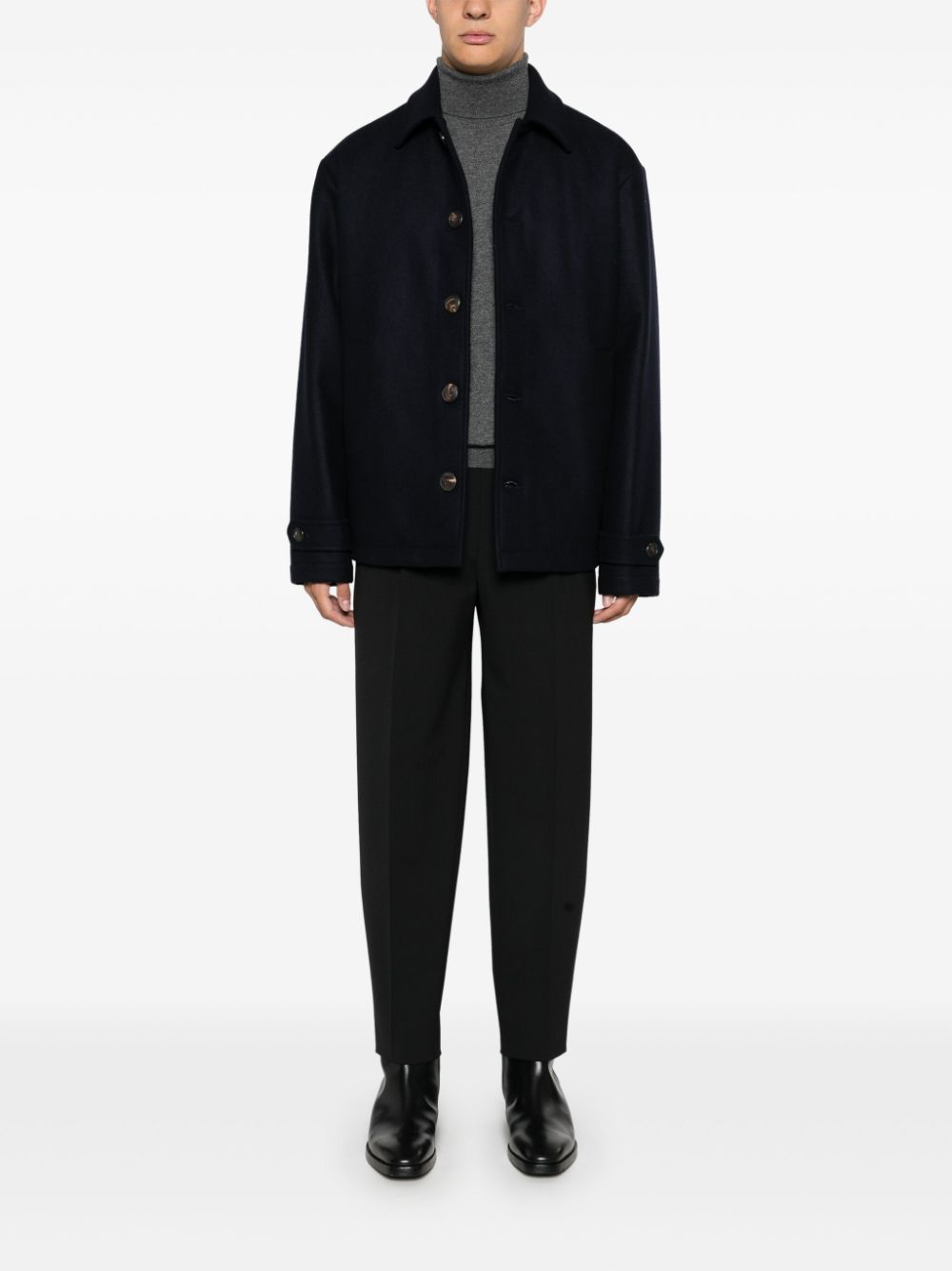Pantaloni affusolati in nero Zegna - uomo 