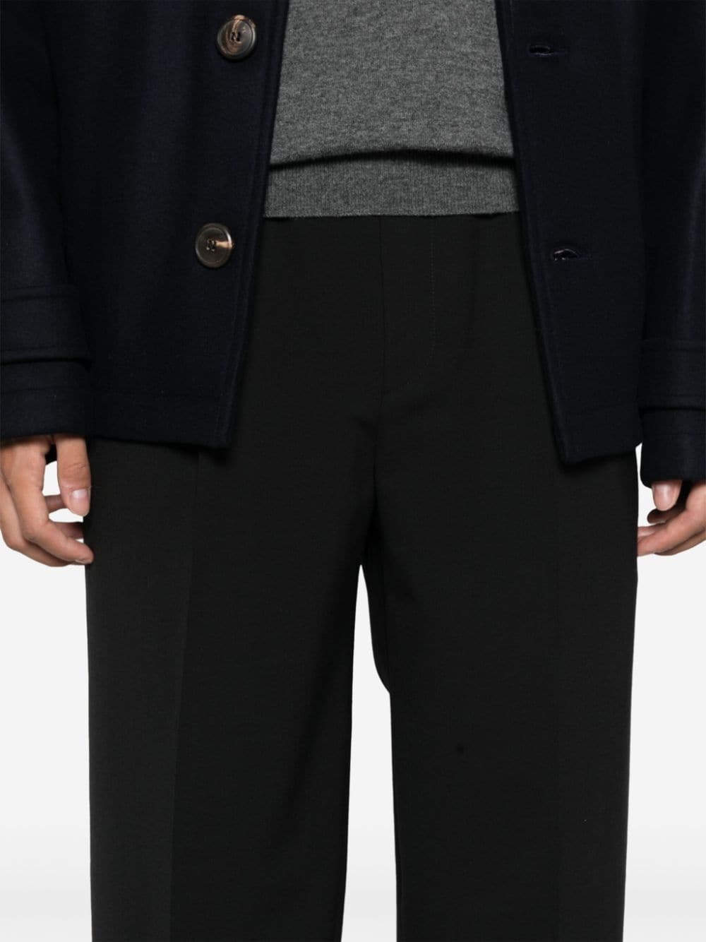 Pantaloni affusolati in nero Zegna - uomo 