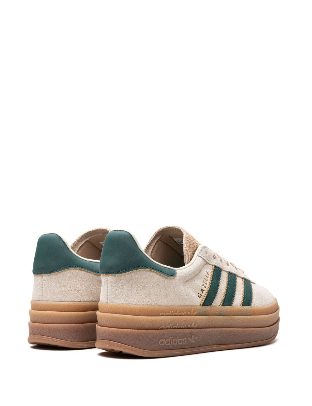 Sneakers gazelle bold in verde e beige 