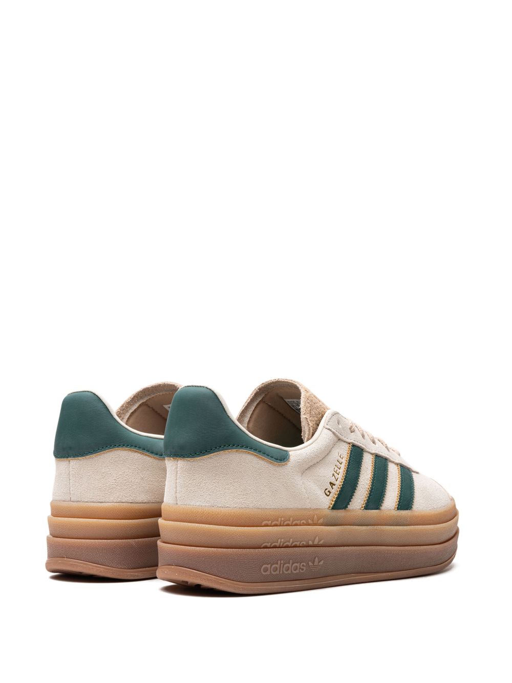 Sneakers gazelle bold in verde e beige 