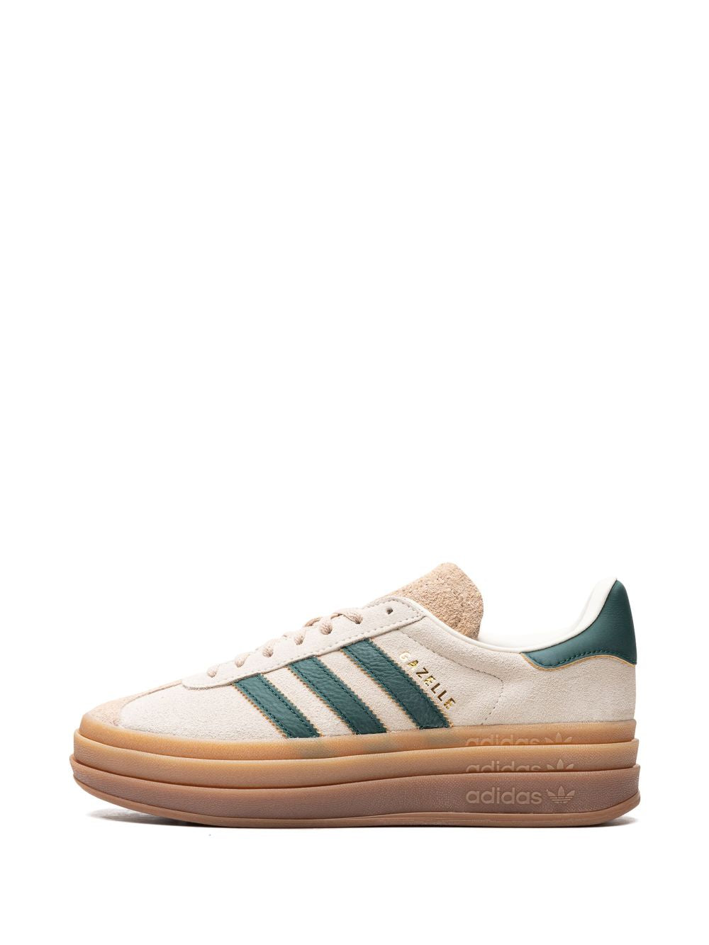 Sneakers gazelle bold in verde e beige 
