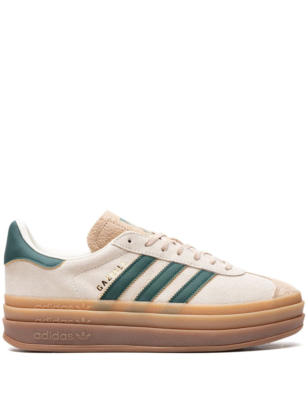 Sneakers gazelle bold in verde e beige 