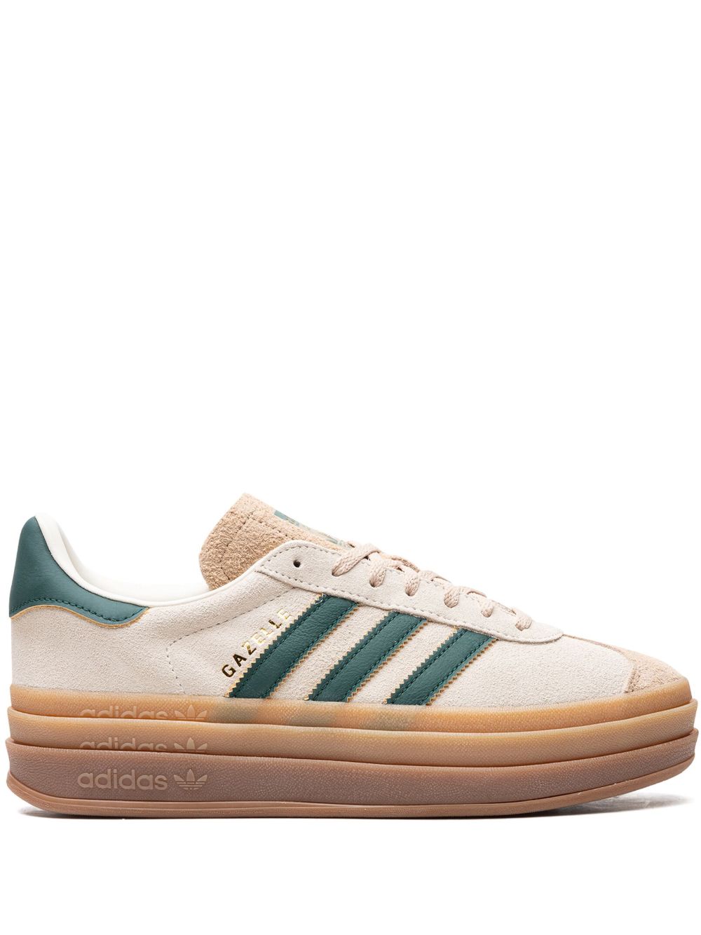 Sneakers gazelle bold in verde e beige 