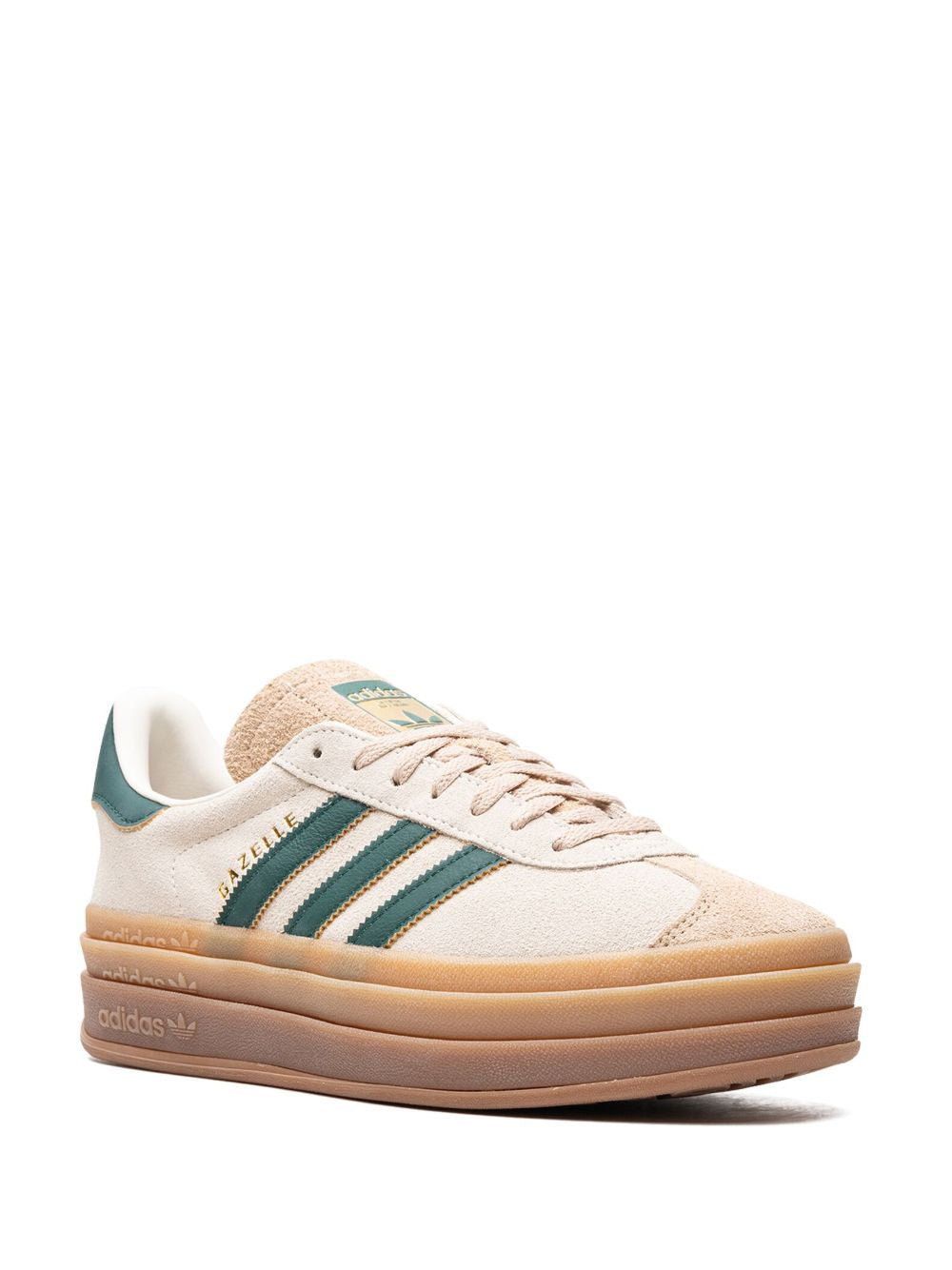 Sneakers gazelle bold in verde e beige 
