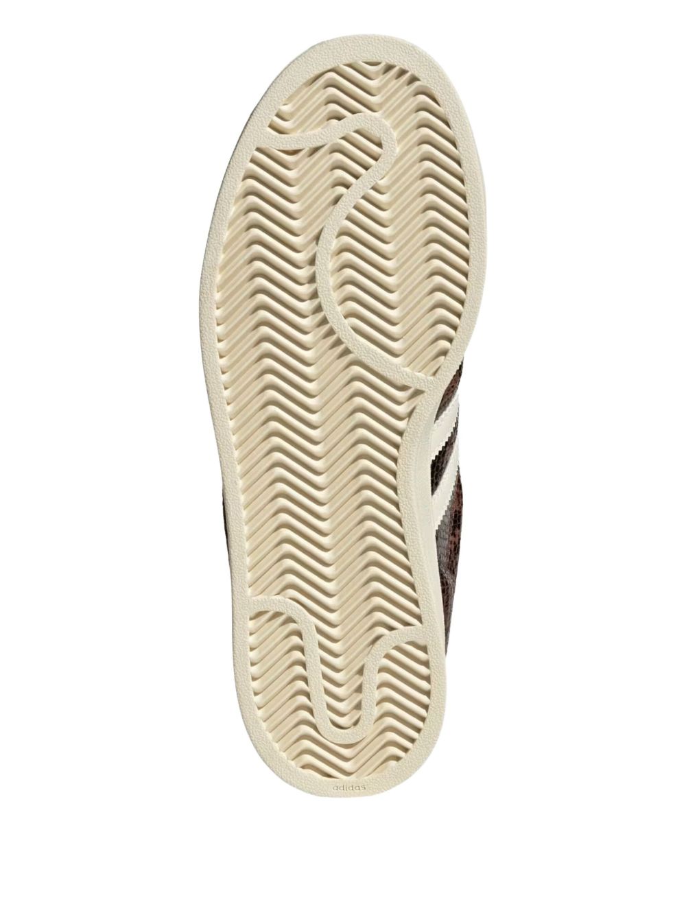 Sneakers superstar stampa animalier in marrone 