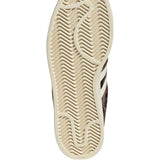 Sneakers superstar stampa animalier in marrone 