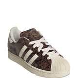 Sneakers superstar stampa animalier in marrone 
