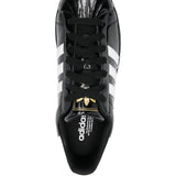 Sneakers superstar II con finitura lucida in nero 
