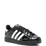 Sneakers superstar II con finitura lucida in nero 
