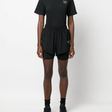 T-shirt a maniche corte truecasuals in nero Adidas by stella mc cartney - donna 